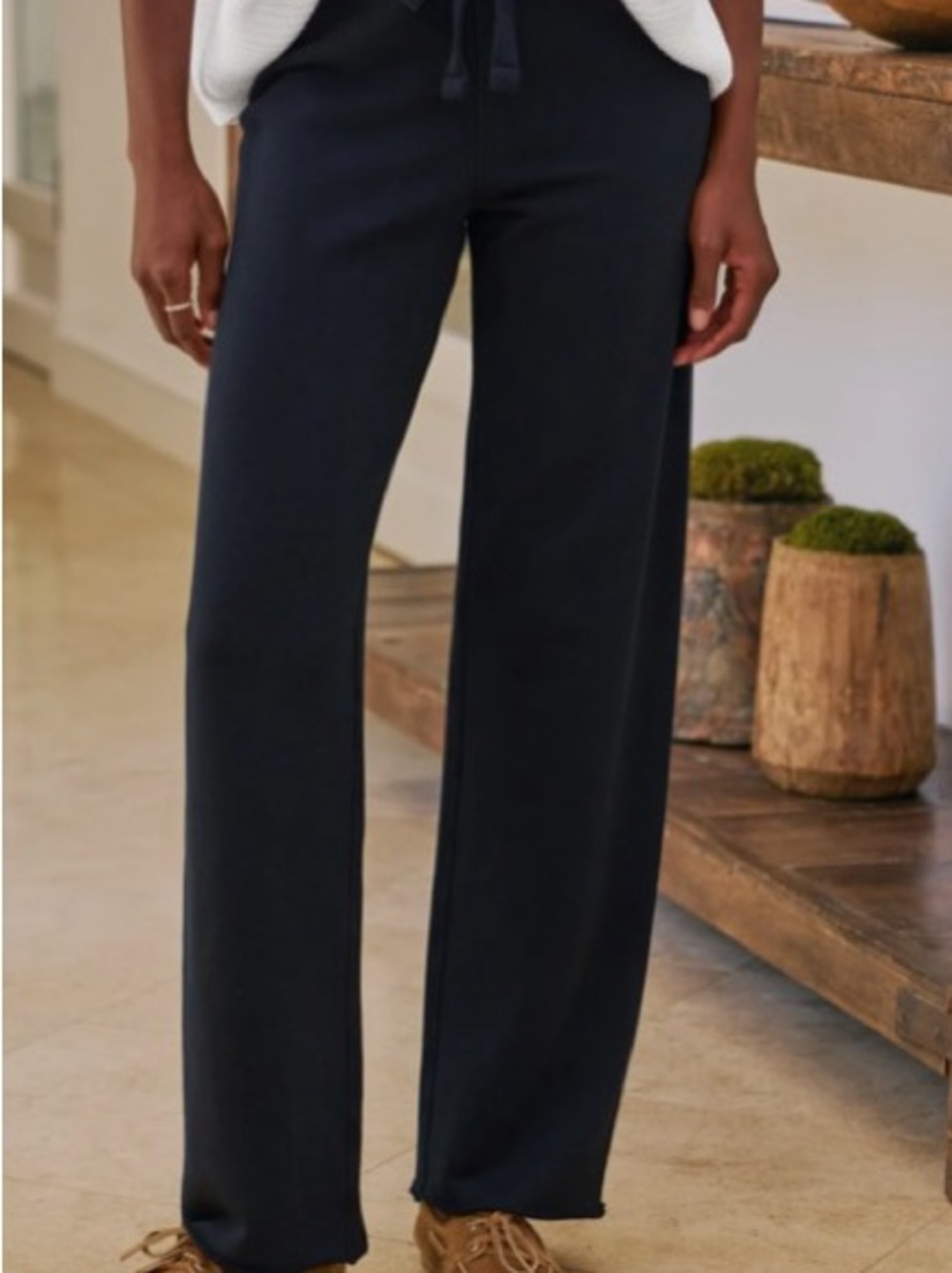 Frank & Eileen Catherine 29” Triple Fleece Drawstring Pants- British Royal Navy